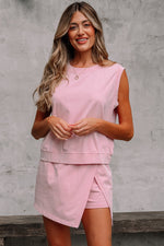 Two Piece Mineral Wash Cotton Loungewear Set