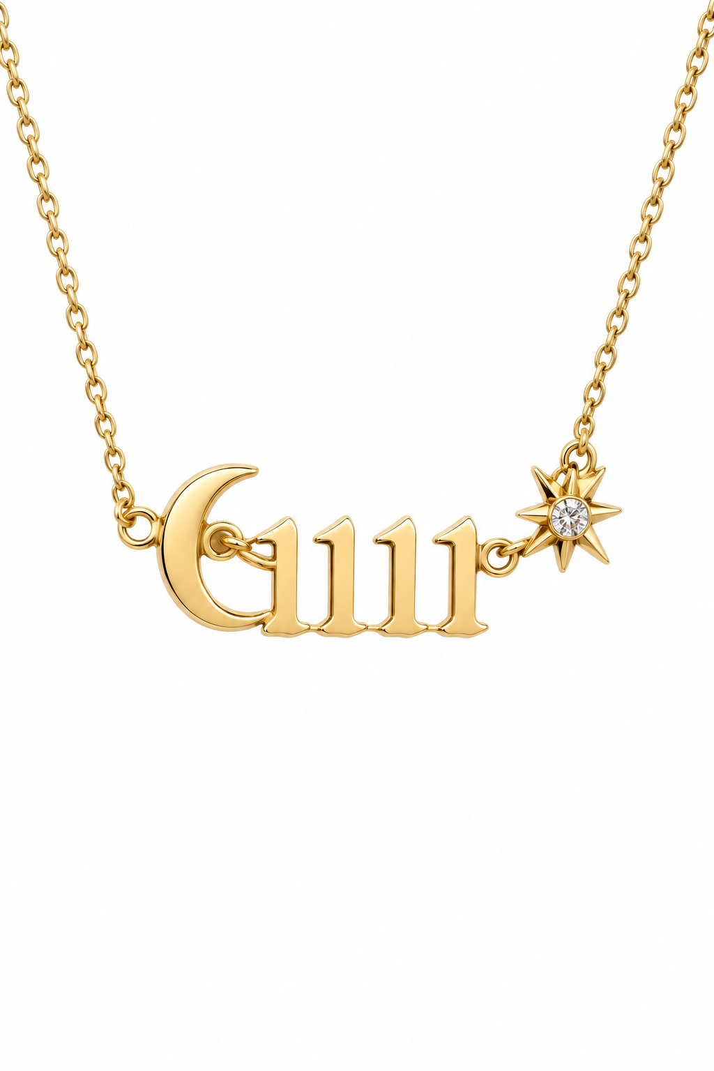 Angel Luxe 18k Gold Plated 1111 Manifest Necklace