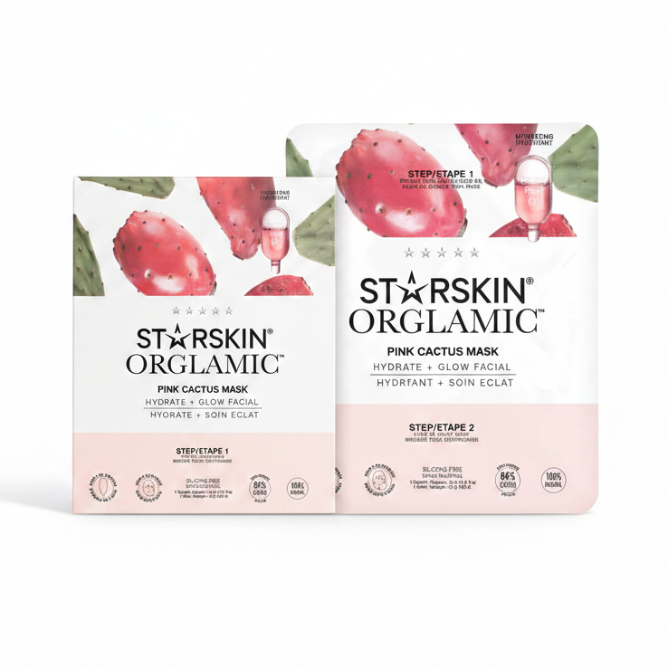 STARSKIN Orglamic Pink Cactus 2-Step Sheet Mask 1x25g