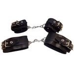 Ladies Heavy Duty Leather Chest Cage Harness | Waist Belt & Hand Grips