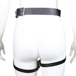 Women's Real Leather Leg Harness | Adjustable O-Ring Body Harness