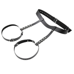 Women's Real Leather Leg Harness | Adjustable O-Ring Body Harness