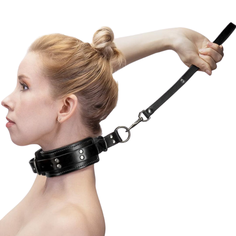 Women's Real Leather BDSM Collar | Choker Neck Belt