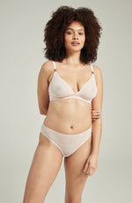 Nudea The Sheer Deco High Leg Brief Blush Pink
