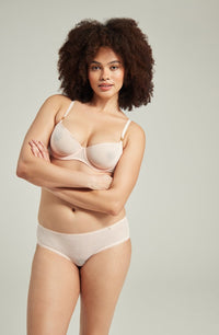 Nudea The Sheer Deco Hipster Brief Blush Pink