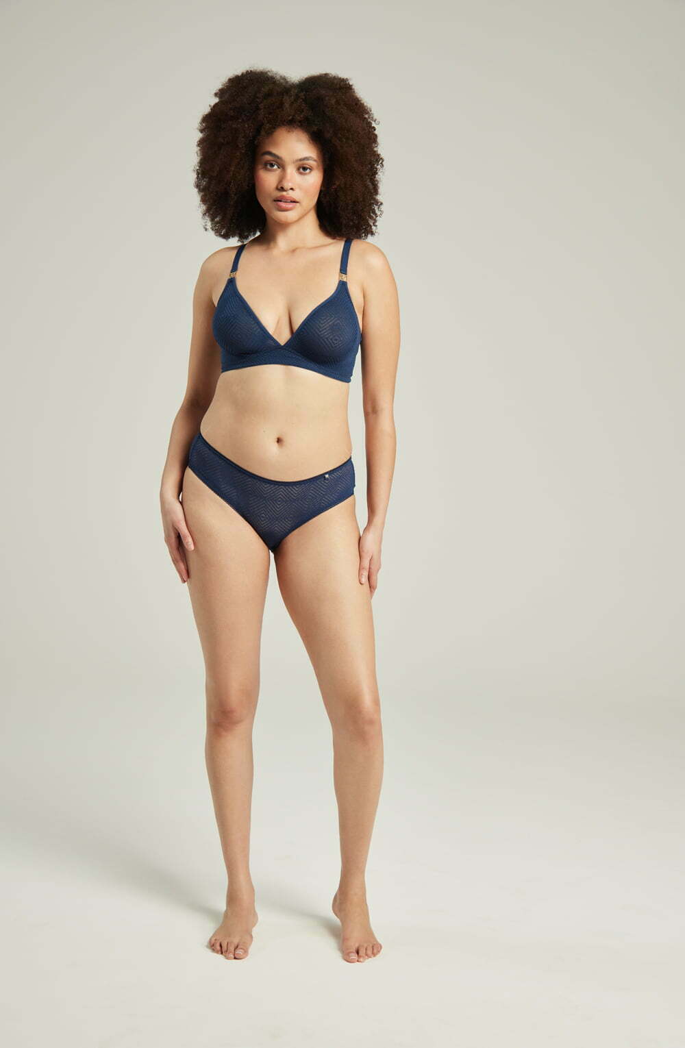Nudea The Sheer Deco Hipster Brief Black