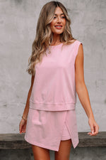 Two Piece Mineral Wash Cotton Loungewear Set