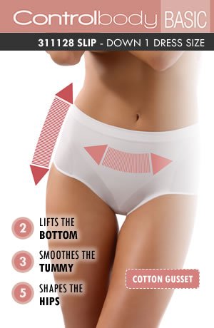 Control Body 311128 Shaping Brief Bianco White