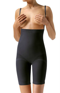 Control Body High Waist Long Shaping Shorts in Black
