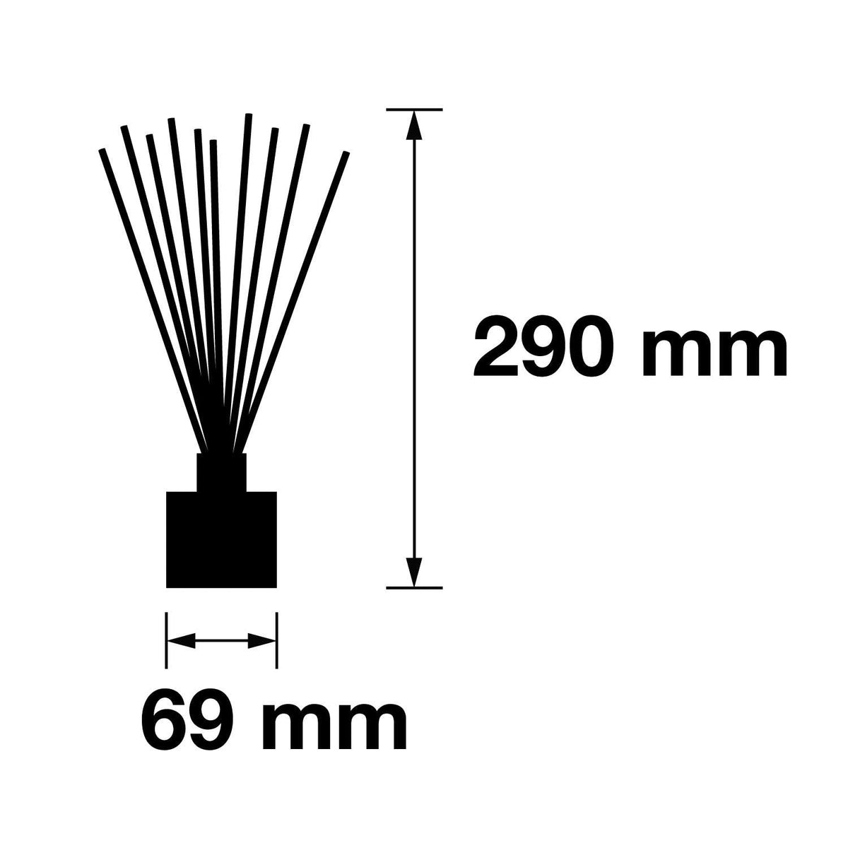 Pairfum London Reed Diffuser Tower Classic 100ml White Lavender with 10 Black Reeds