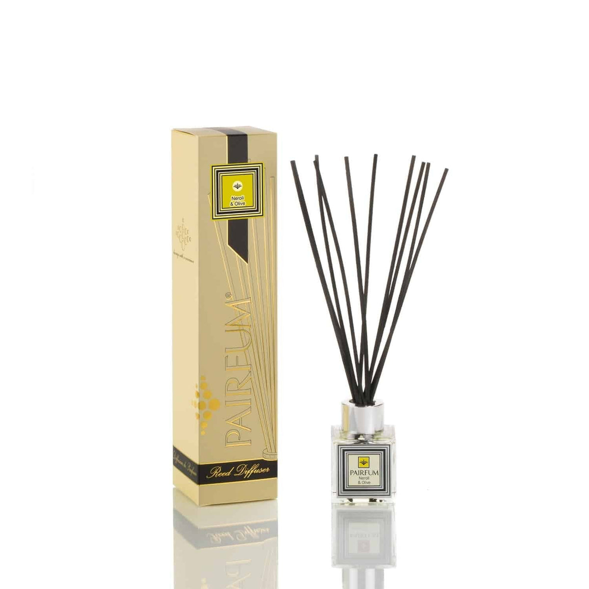 Pairfum London Luxury Reed Diffuser ‘eau de parfum’ 50ml - Neroli & Olive- 10 Black Reeds