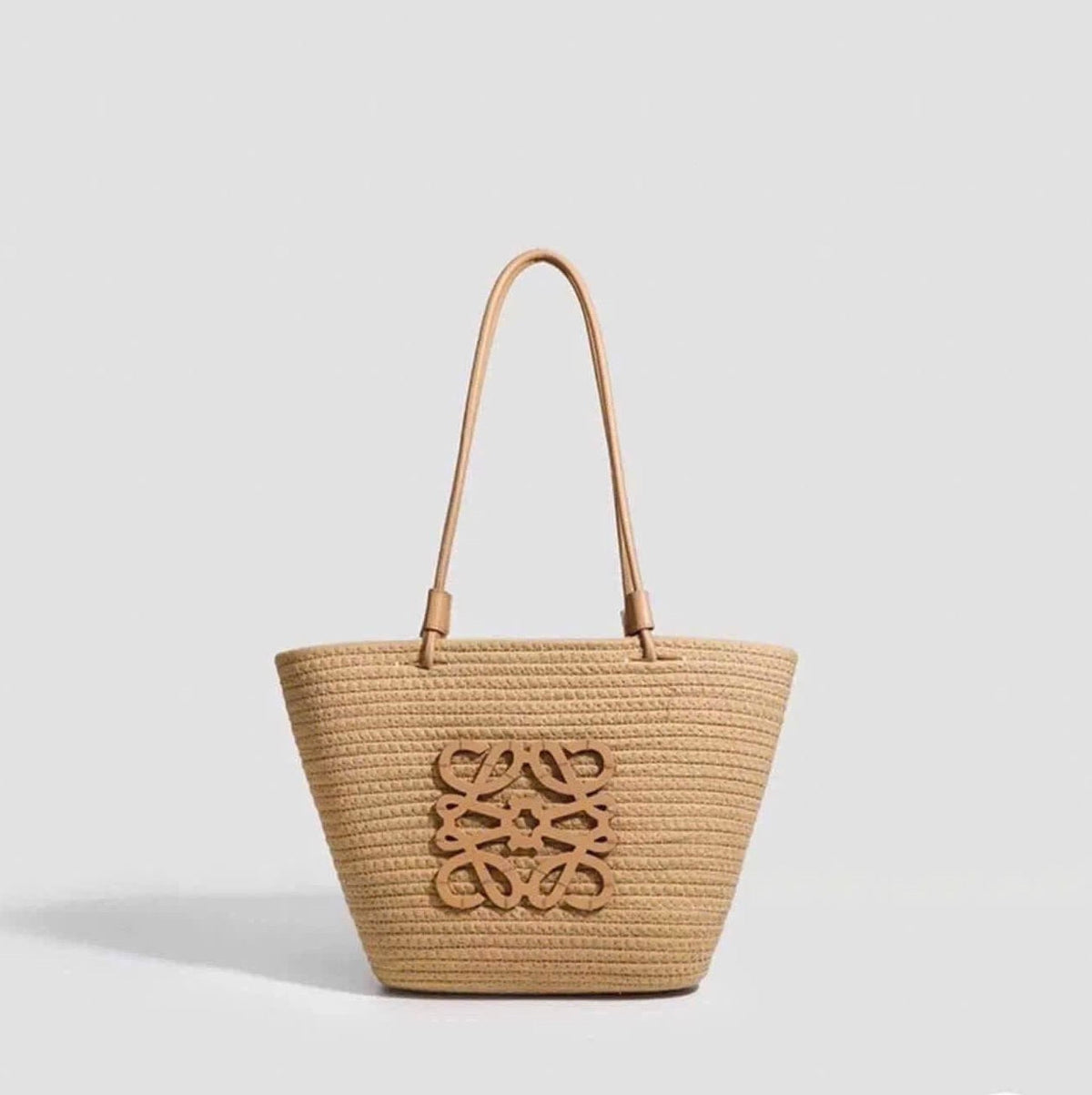 Chic Natural Raffia Woven Straw Tote Bag — Women's Summer Beach Holiday Bag