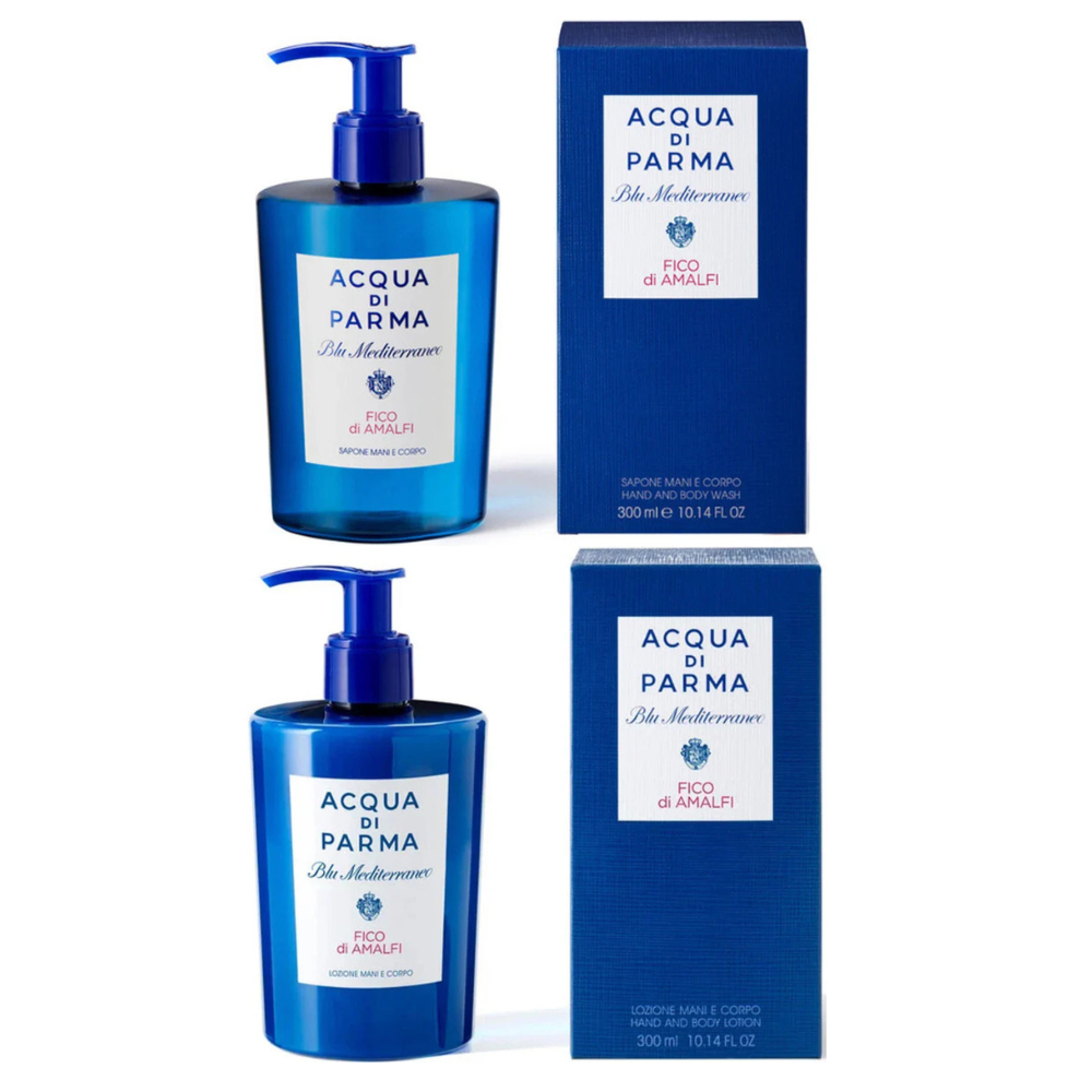 Acqua di Parma Fico di Amalfi Hand & Body Wash 300ml + Body Lotion 300ml Bundle