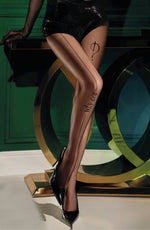 Black Secret ‘Why Not’ Crotchless Black Tights with Lurex