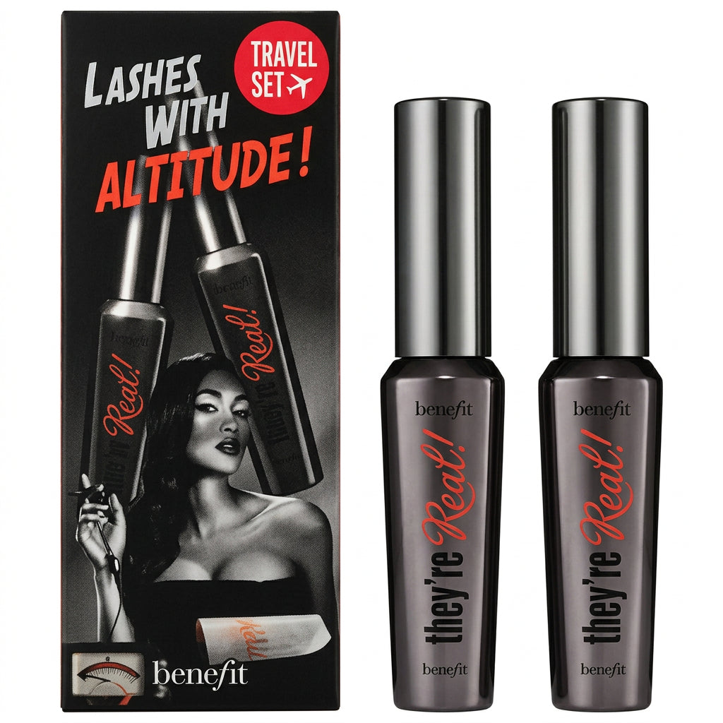Benefit Lashes With Altitude Gift Set – 2 × 8.5g They’re Real! Mascara, Jet Black