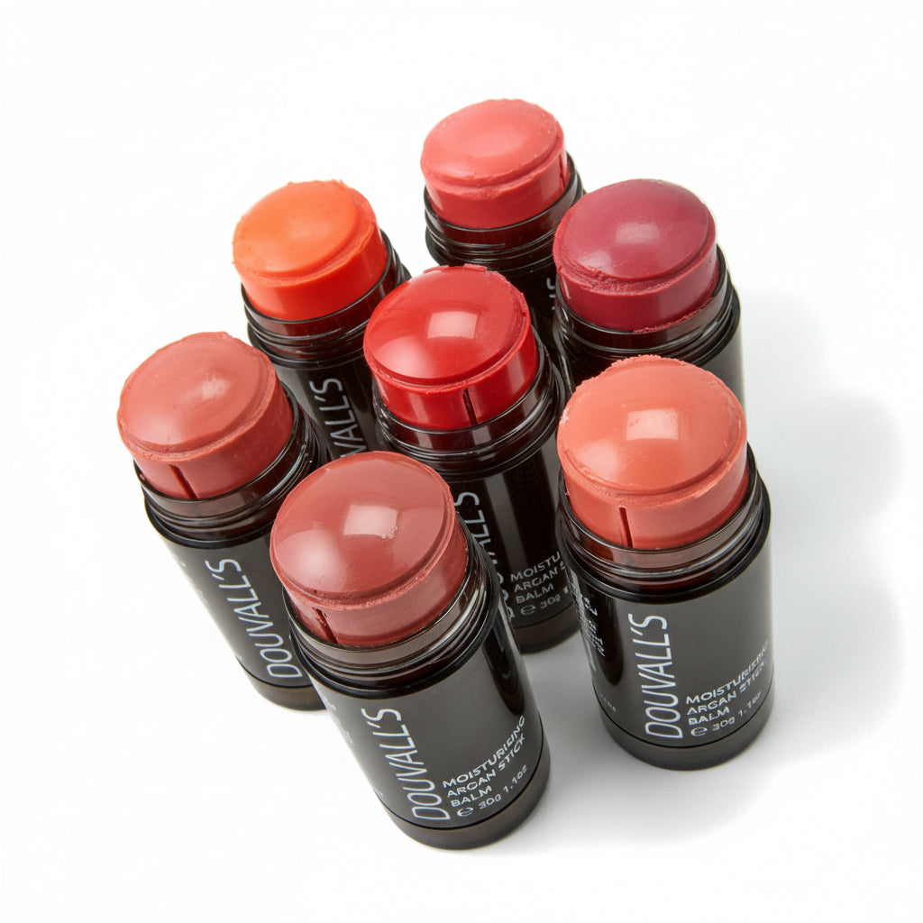 Douvall's Argan Colour Stick Balm 30g | Instant Hydration and pop of colour for lips and cheeks