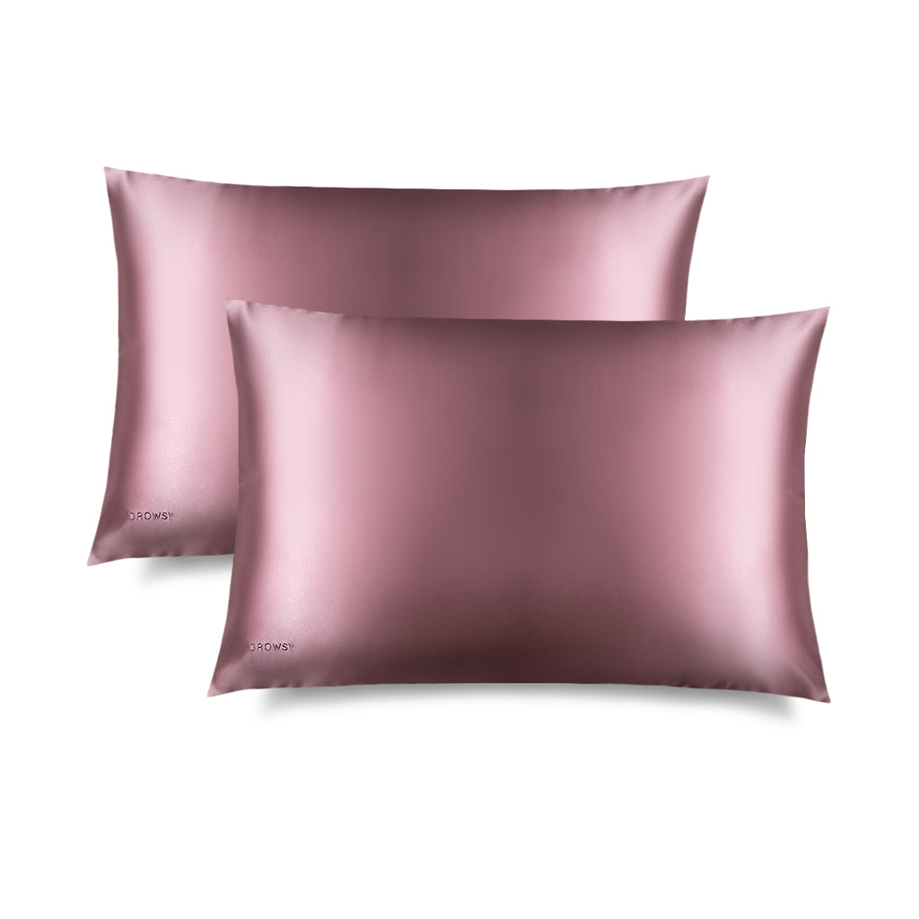 Drowsy Damask Rose Pure Silk Pillowcase