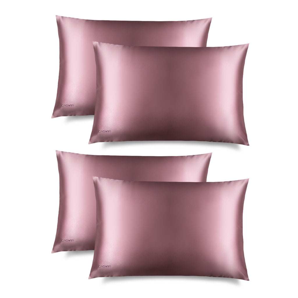 Drowsy Damask Rose Pure Silk Pillowcase