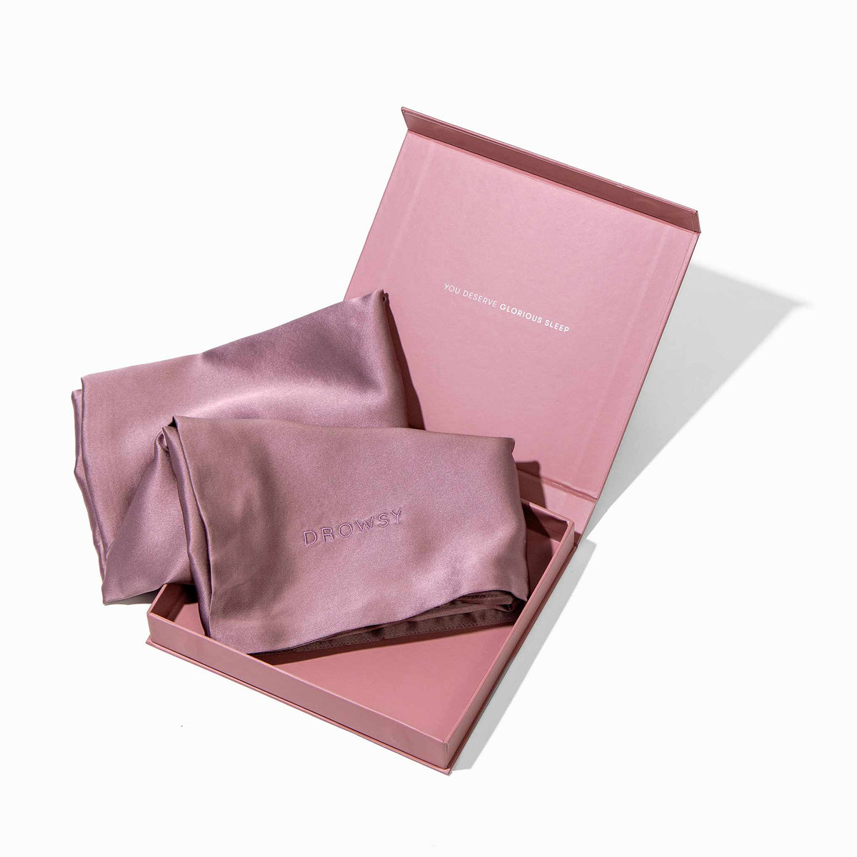 Drowsy Damask Rose Pure Silk Pillowcase