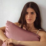 Drowsy Damask Rose Pure Silk Pillowcase