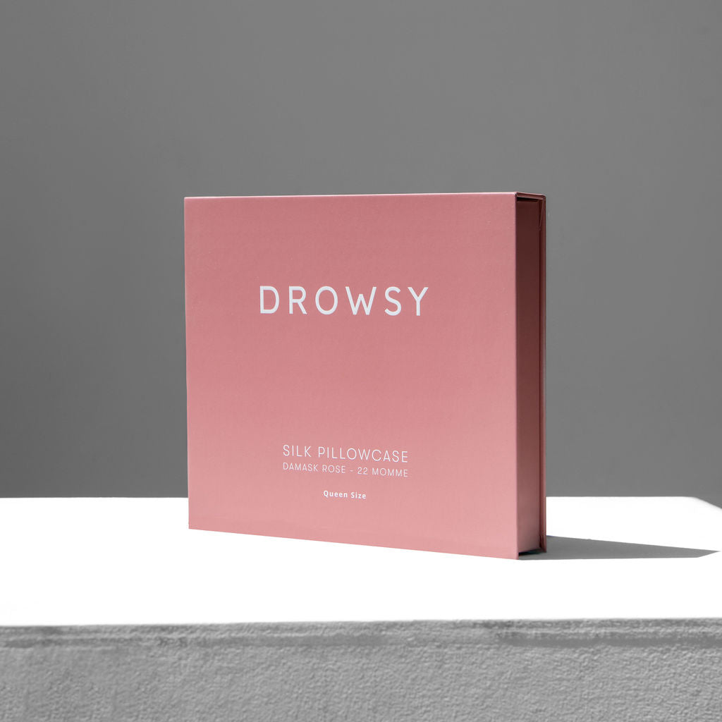 Drowsy Damask Rose Pure Silk Pillowcase