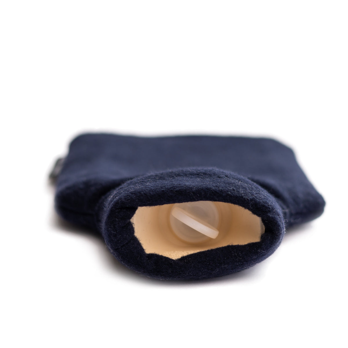 Navy Blue Cotton 1 Litre Hot Water Bottle