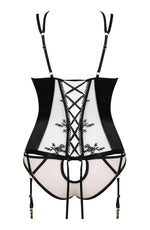 Beauty Night BN6690 Gianna Corset Black and Skin