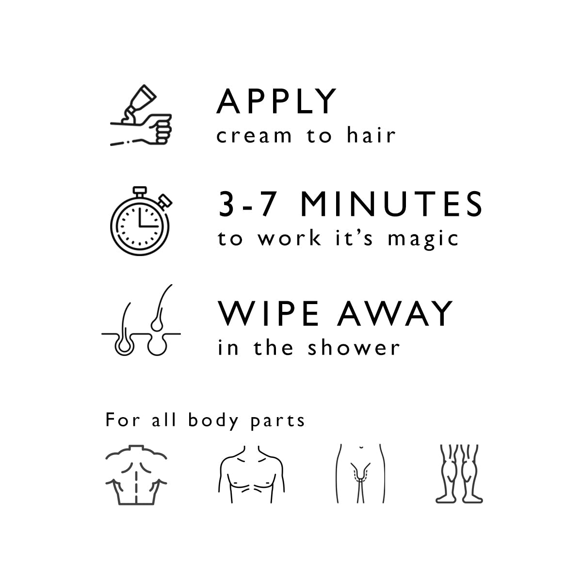 Baldape Parlour Charcoal Body Hair Removal Cream 100ml