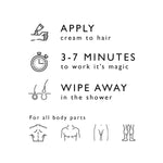 Baldape Parlour Charcoal Body Hair Removal Cream 100ml