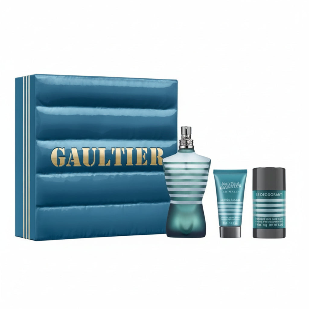 Jean Paul Gaultier Le Male Gift Set for Men | 125ml EDT & Grooming Set
