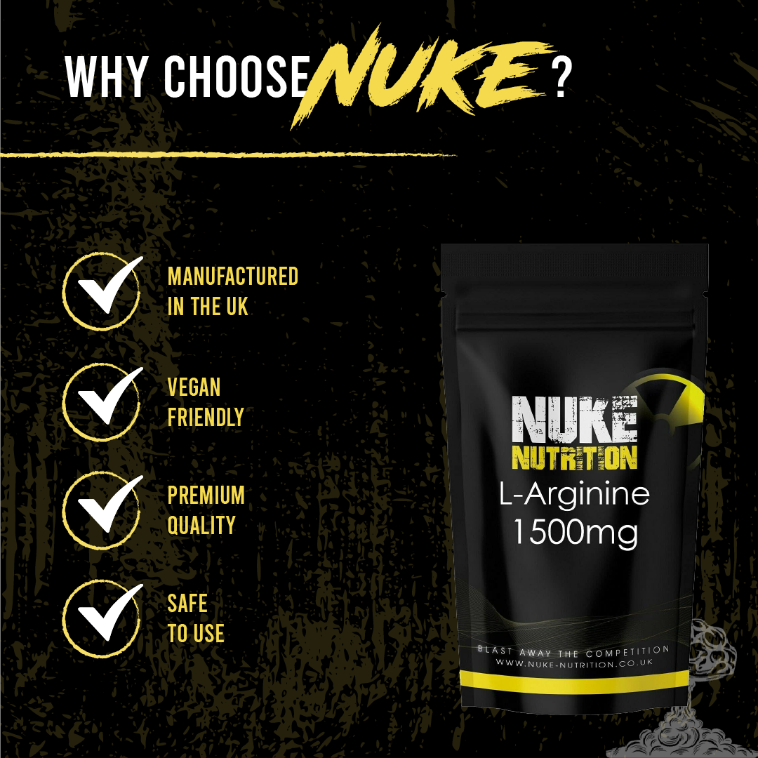Nuke Nutrition L-Arginine 1500mg High Strength Capsules