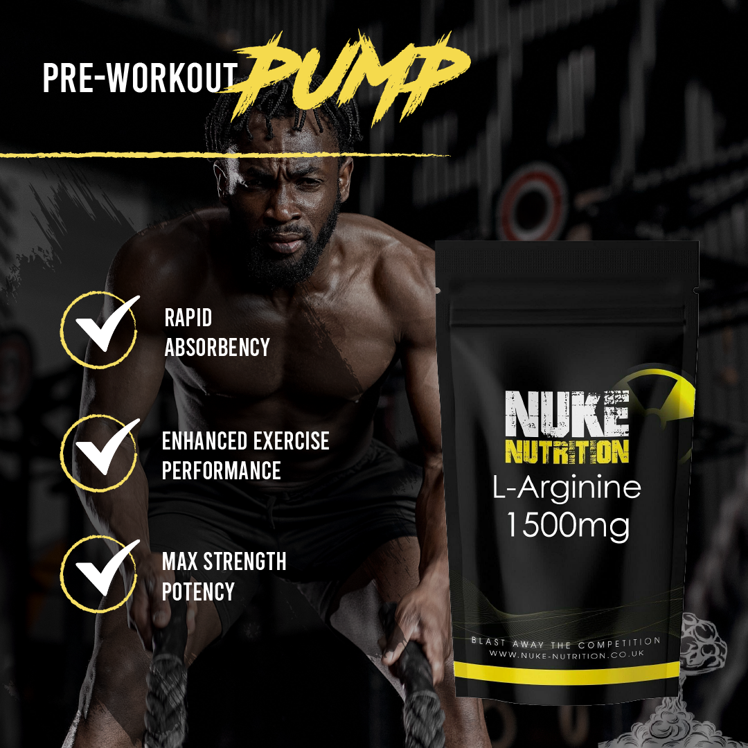 Nuke Nutrition L-Arginine 1500mg High Strength Capsules