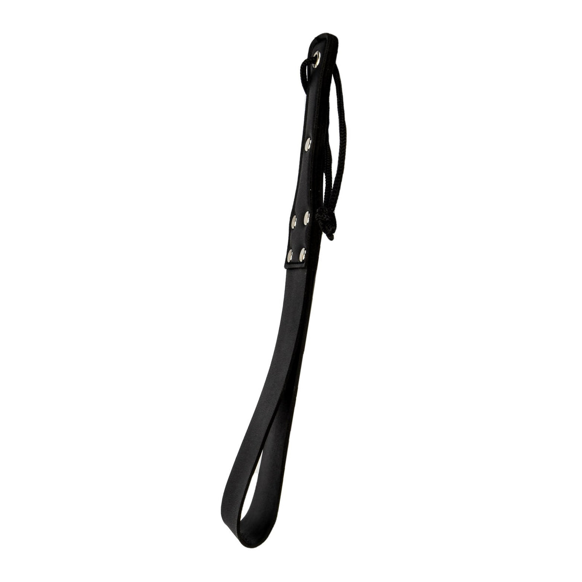 Bound to Please Black Strap Spanking Paddle detail