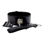 Bound to Please Furry Collar with Leash Black detail
