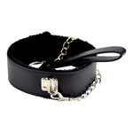 Bound to Please Furry Collar with Leash Black detail