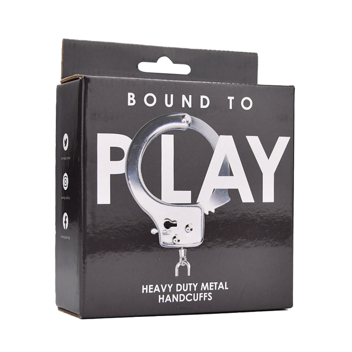 Bound to Play Silver Heavy Duty Metal Handcuffs