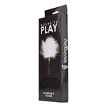 Bound to Play White & Black Eye Mask and Feather Tickler Play Kit