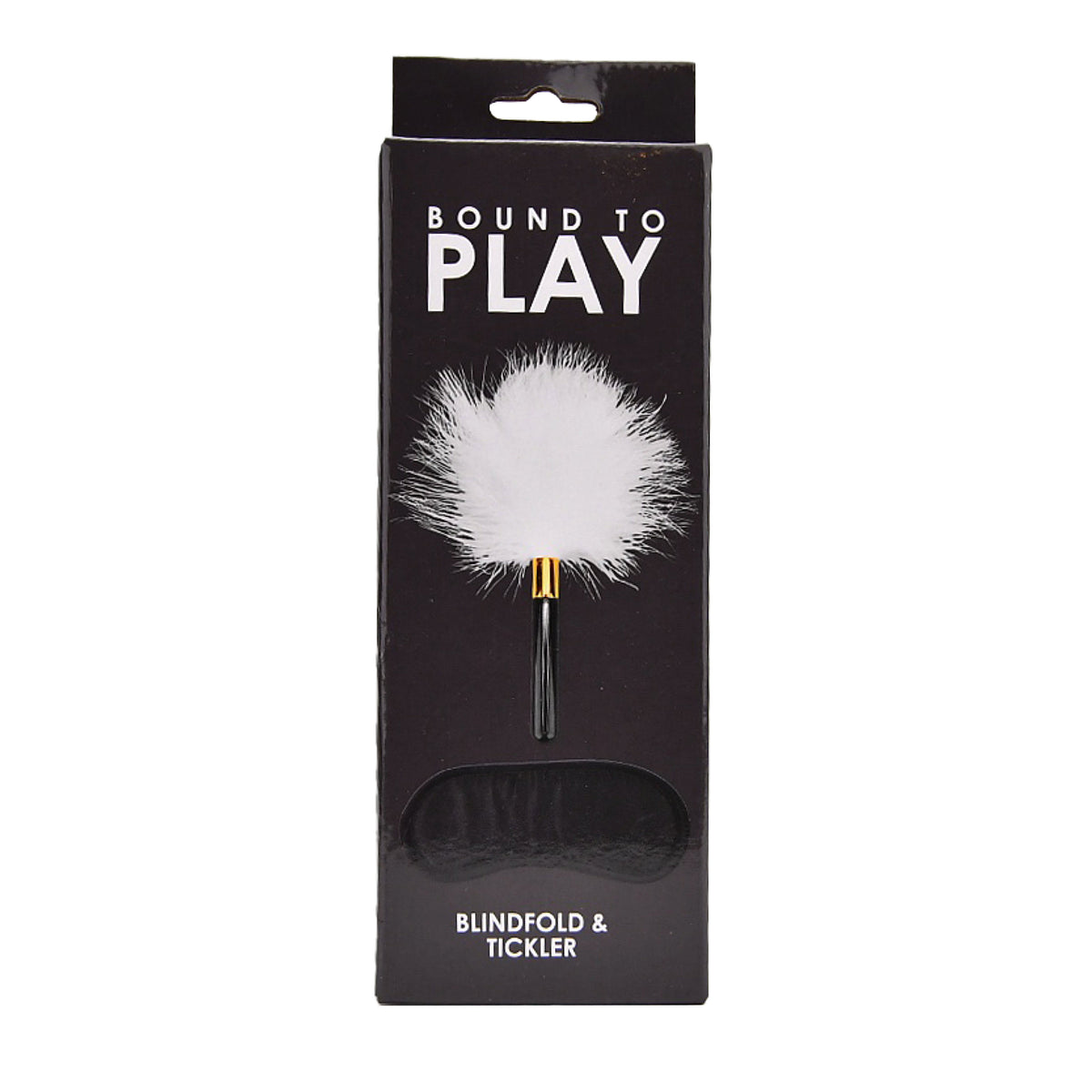 Bound to Play White & Black Eye Mask and Feather Tickler Play Kit