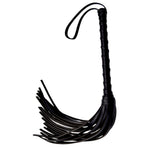 BOUND Black Leather Flogger detail