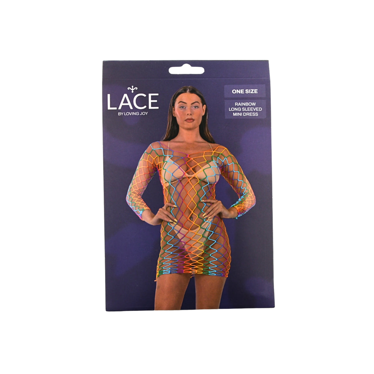 Lace by LJ Rainbow Long-Sleeve Mini Dress