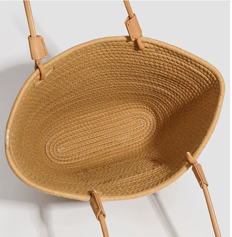 Chic Natural Raffia Woven Straw Tote Bag — Women's Summer Beach Holiday Bag – alternate view 3