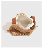 Large Crochet Cotton Shoulder Tote Bag — Boho Beach & Summer Handbag for Women