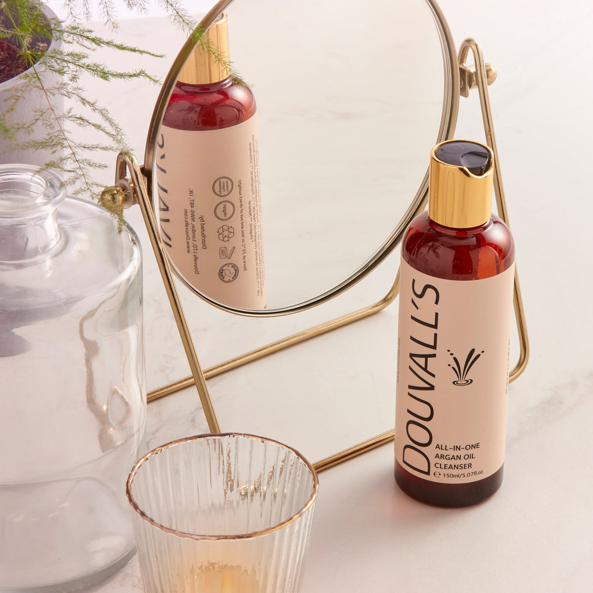 Douvall's All-in-One Organic Argan Oil Cleanser 150ml | Deep Cleansing and makeup removing