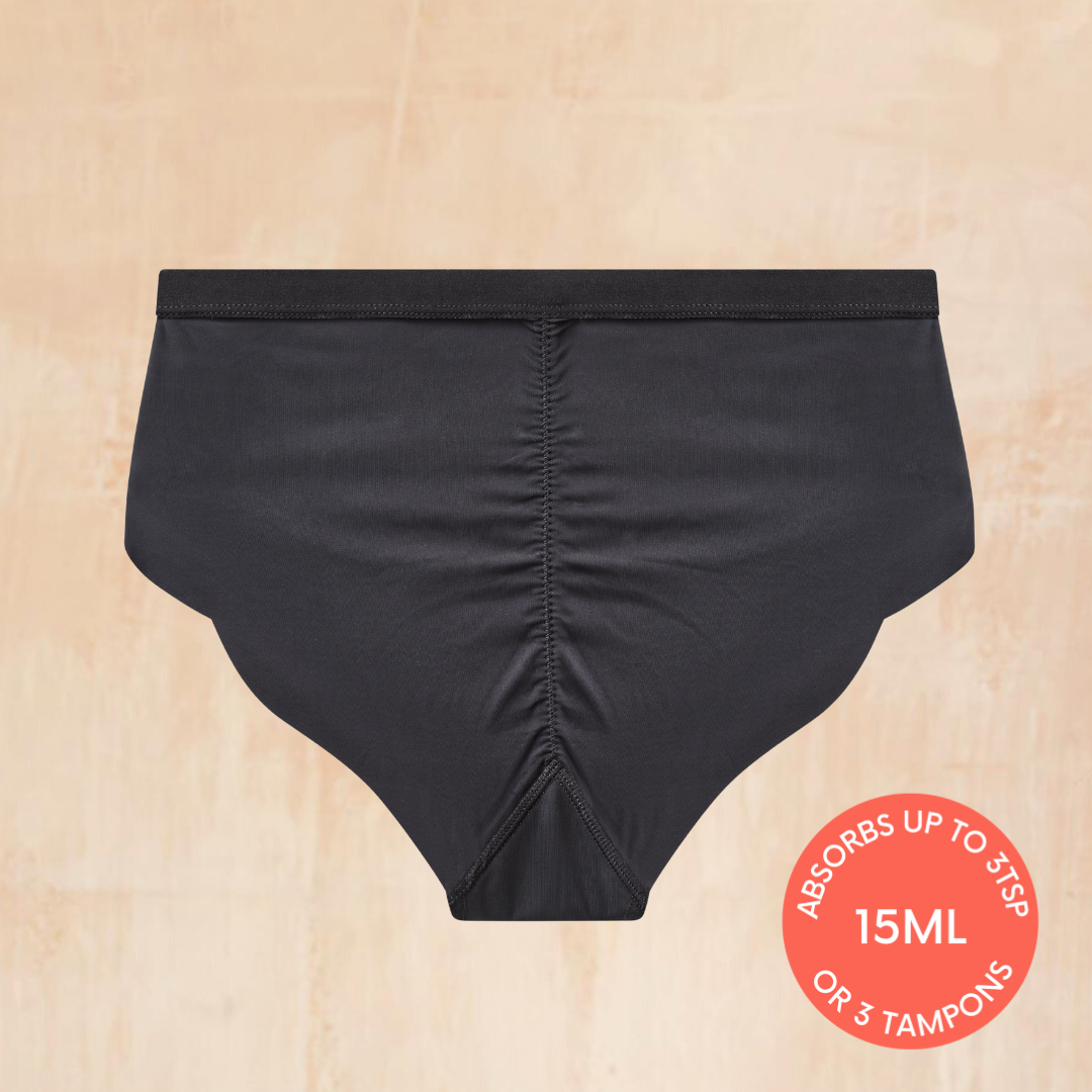 NIXI Body Susie Black Leakproof Knicker — Medium Absorbency