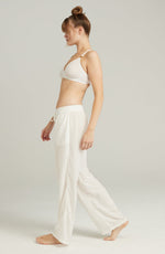 Nudea The Classic Trouser Organic Cotton White Pyjama Trousers