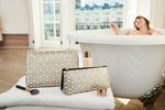 Lauren' Folding Makeup Bag in Starflower Gold