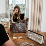 Lauren' Folding Makeup Bag in Starflower Gold