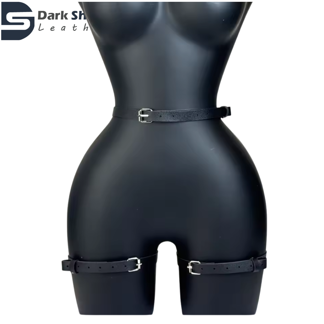 Women's Handmade Leather Leg Harness | O-Ring Thigh Harness Belt