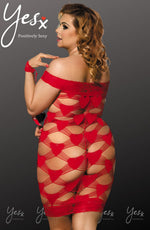 YesX YX822Q Plus Size Hearts & Handcuffs Red