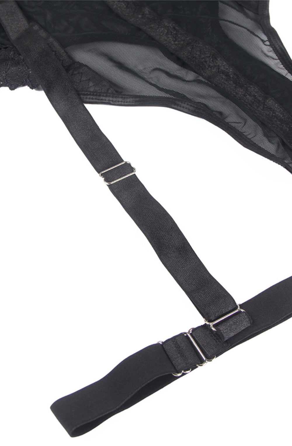 YesX Plus Size Lace Bodysuit Black